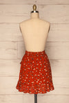 Margot Orange Floral Short Skirt | La petite garçonne back view