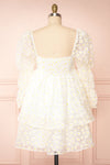 Marguerites Daisy Patterned Short Babydoll Dress | Boutique 1861 -back up