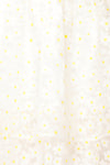 Marguerites Daisy Patterned Short Babydoll Dress | Boutique 1861 - fabric