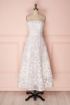 Marianna White Embroidered A-Line Bustier Bridal Dress | Boudoir 1861 front view