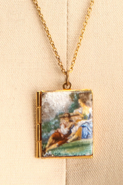 Marie de Coucy ~ Vintage Square Locket Necklace | Boudoir 1861 4