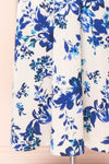 Mariela Floral Mock Neck Silky Midi Dress | Boutique 1861 bottom close-up