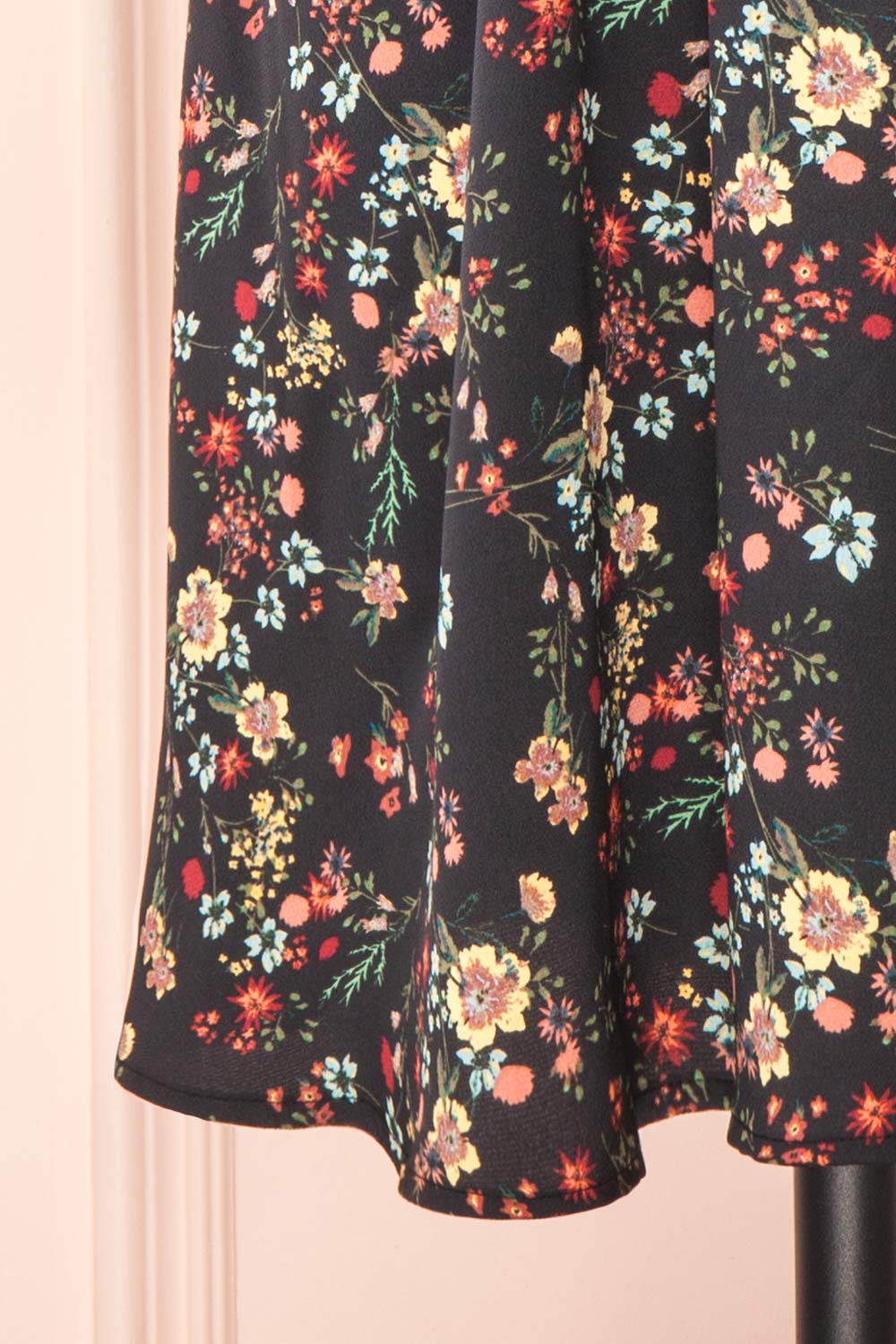 Marielle Short Floral Dress with 3/4 sleeves | Boutique 1861 bottom 