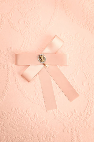 Marina Karella Pink Ribbon Bow & Cameo Brooch | Boutique 1861 1