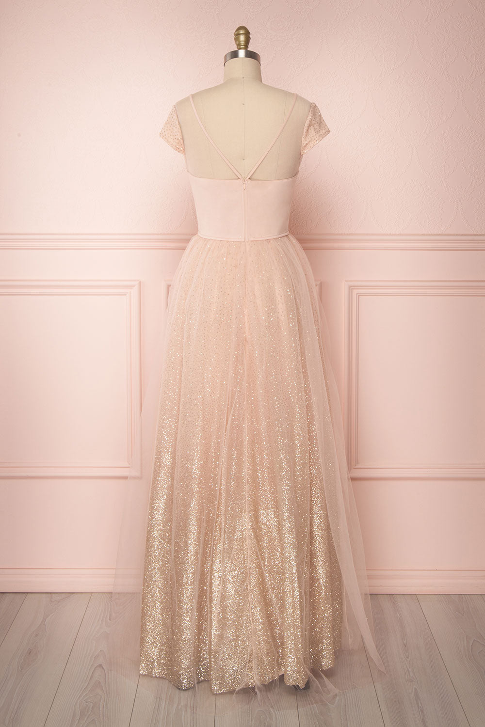 Marjolie | Robe Rose de Tulle Brillante