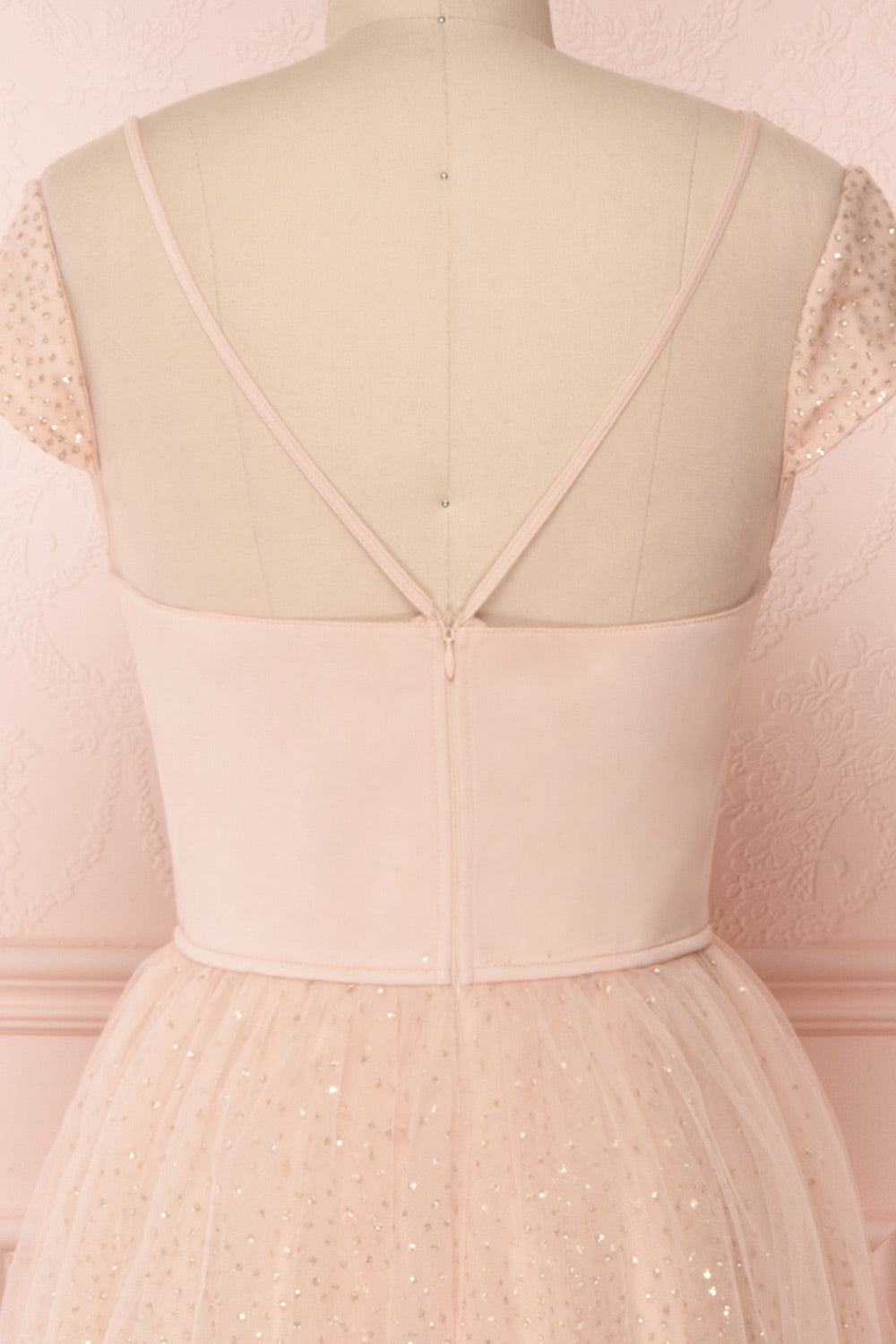 Marjolie | Robe Rose de Tulle Brillante