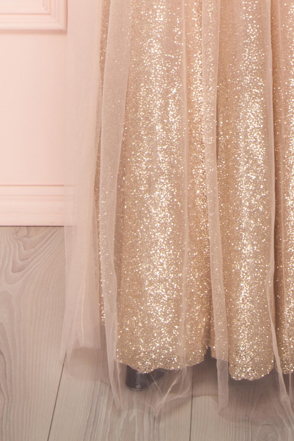 Marjolie | Robe Rose de Tulle Brillante