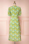 Marketa Green Patterned Midi Dress back view | Boutique 1861