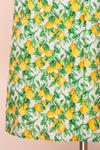 Marketa Green Patterned Midi Dress skirt | Boutique 1861