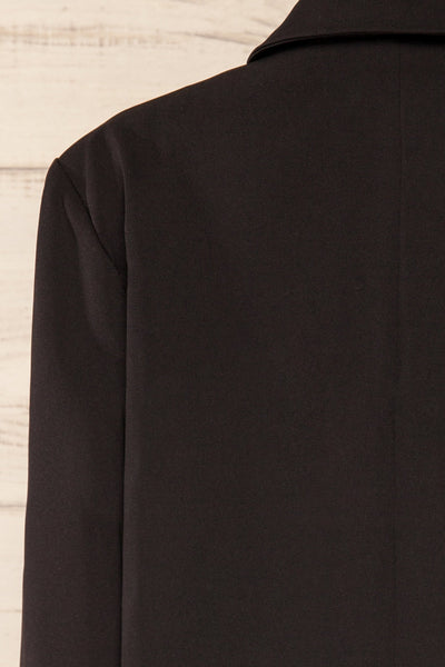 Marousi Black Oversized Blazer | La petite garçonne back close-up