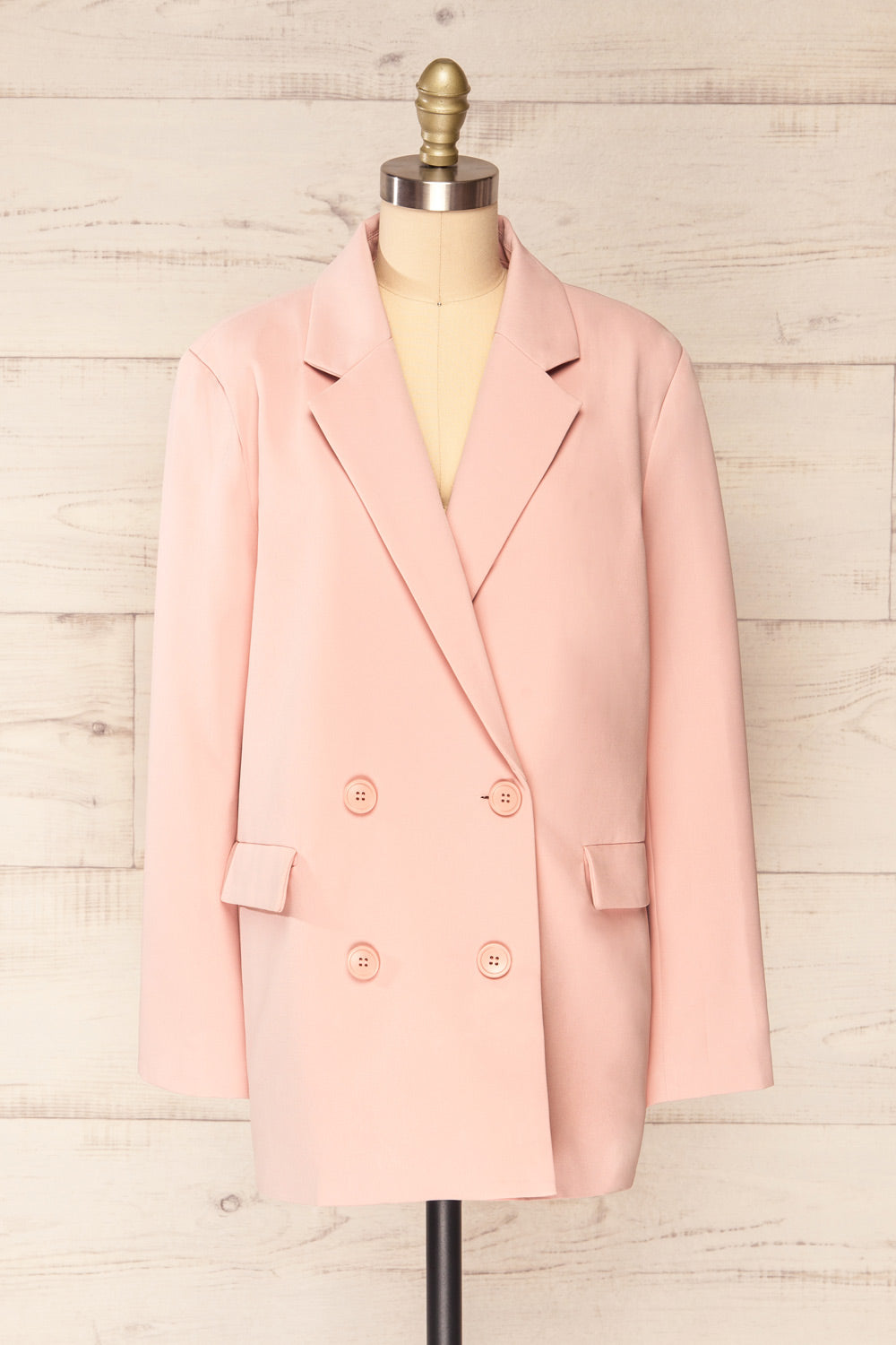 Marousi Pink Oversized Blazer | La petite garçonne front view