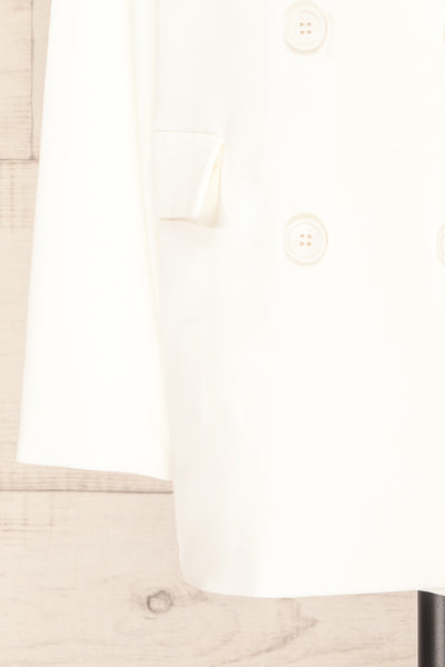Marousi White Oversized Blazer | La petite garçonne  sleeve