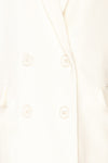 Marousi White Oversized Blazer | La petite garçonne fabric