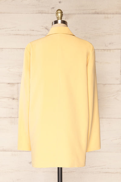 Marousi Yellow Oversized Blazer | La petite garçonne back view