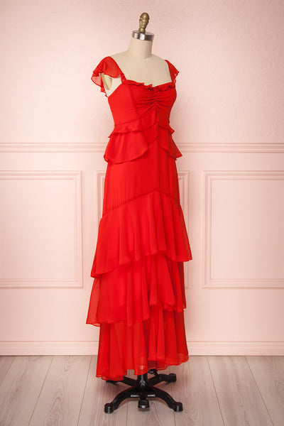 Marpha | Red Ruffled Dress