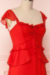 Marpha | Red Ruffled Dress