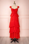 Marpha Red Ruffled Maxi Dress | Boutique 1861