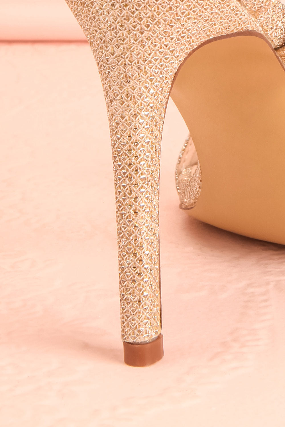 Martel Gold | Glitter Sandal Stilettos