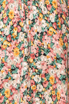 Martha Short Sleeve Wrap Neck Floral Dress | Boutique 1861 texture