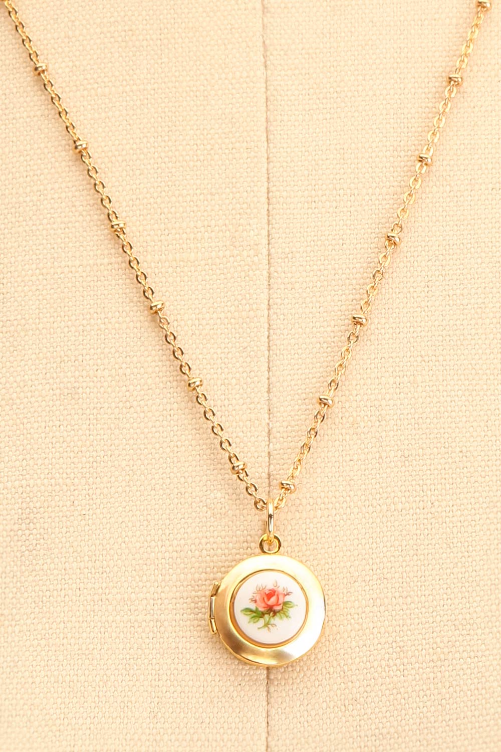 Marthe Laverdière Floral Locket Necklace | Boutique 1861 close-up