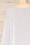 Marthine Grey Oversized Tunic Top w/ Pockets | La petite garçonne back close-up