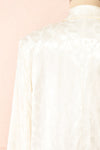 Martina Single-Breasted Floral Satin Blazer | Boudoir 1861 back close-up