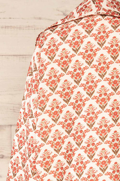 Marville Oversized Floral Print Jacket| La petite garçonne back close-up
