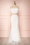 Marwah White Embroidered Bridal Two Piece Set | Boudoir 1861 front view
