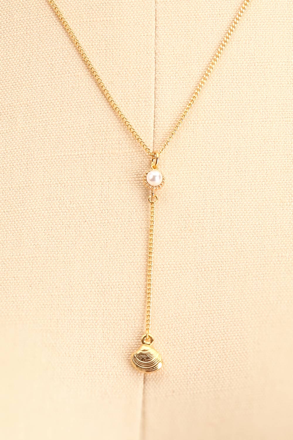 Mary Nolan Dainty Golden Pendant Necklace with Pearl | Boutique 1861 4