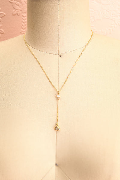 Mary Nolan Dainty Golden Pendant Necklace with Pearl | Boutique 1861 3