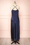 Mary-Pier Navy Cowl Neck Midi Dress | Boutique 1861 back view