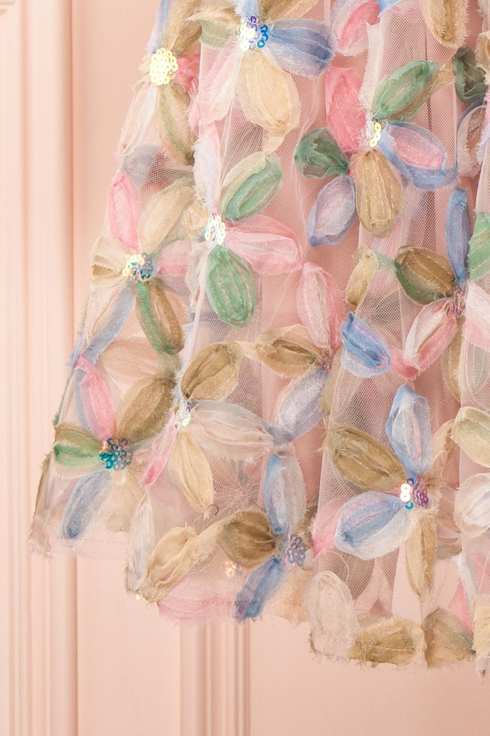Marzia Short Floral Babydoll Dress | Boutique 1861 back close-up