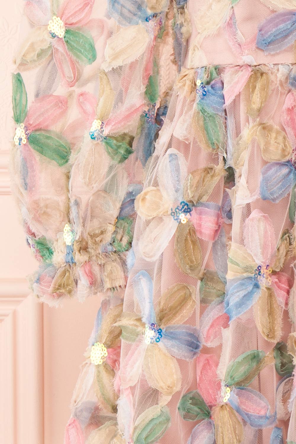 Marzia Short Floral Babydoll Dress | Boutique 1861 sleeve