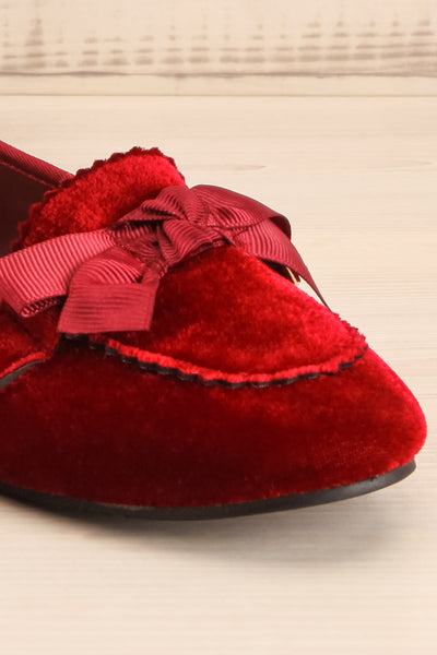 Mathis Garnet Burgundy Velvet Loafers | La Petite Garçonne 5