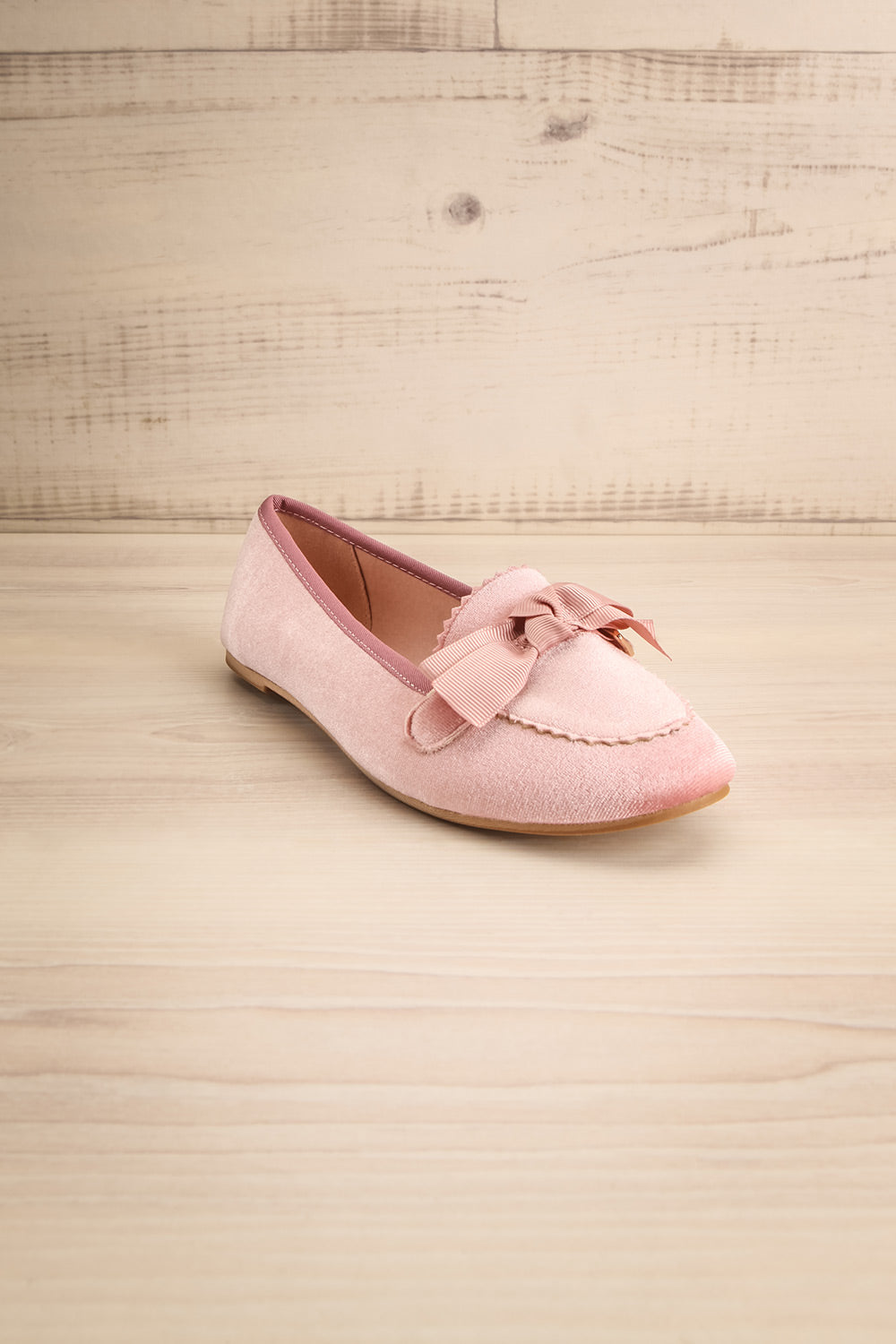 Mathis Quartz Blush Pink Velvet Loafers | La Petite Garçonne 4