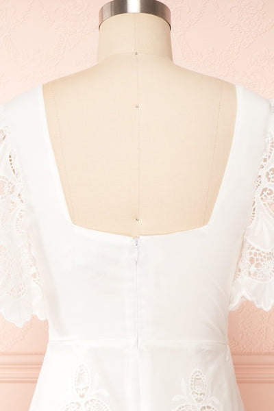 Mathylde Short Openwork Lace Dress | Boutique 1861 - Mathylde Robe back close up