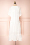 Mativa White Embroidered Short Sleeve Dress | Boutique 1861 back view