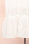 Mativa White Embroidered Short Sleeve Dress | Boutique 1861 bottom