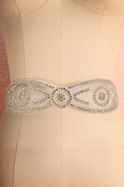 Matrimonium White Ribbon Belt with Crystals Ornament | Boudoir 1861 5