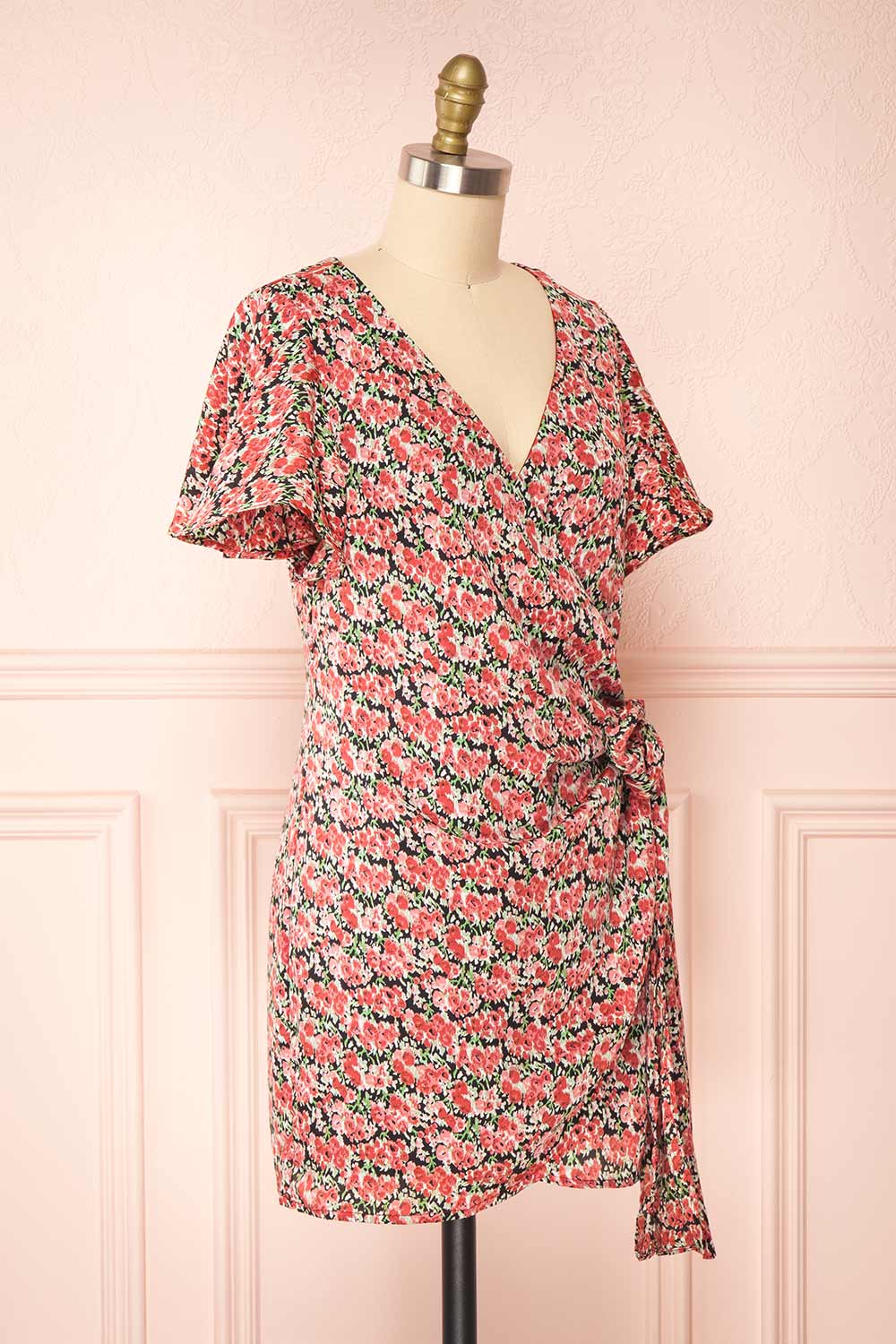 Maurine Short Floral Wrap Dress