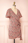 Maurine Short Floral Wrap Dress | Boutique 1861 side view