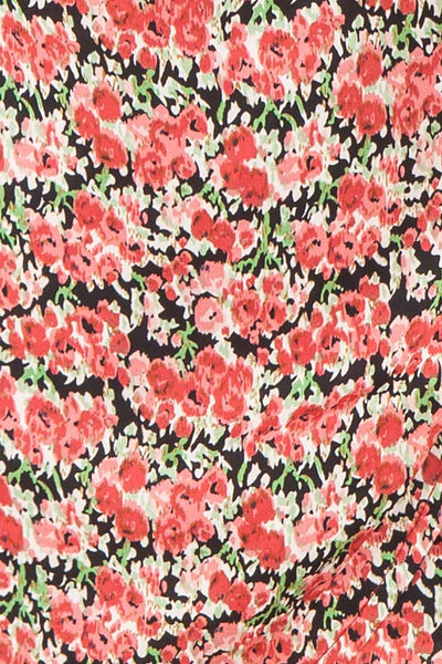 Maurine Short Floral Wrap Dress | Boutique 1861 fabric