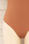 Maya Caramel Ribbed V-Neck Bodysuit | La petite garçonne bottom