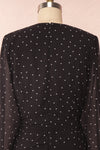 Mayifa Black Polka Dot A-Line Short Dress back close up | Boutique 1861