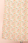 Mckenzie Midi Satin Floral Skirt | Boutique 1861 bottom close-up