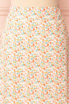 Mckenzie Midi Satin Floral Skirt | Boutique 1861 front close-up