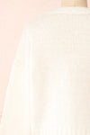 Medea Beige Cropped Knit Cardigan | Boutique 1861 back close-up