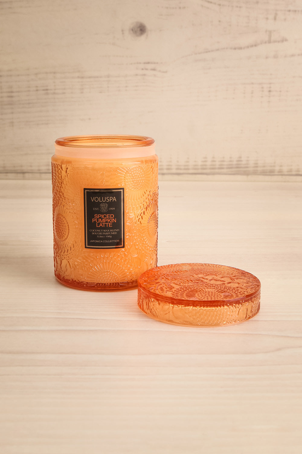 Medium Glass Candle Spiced Pumpkin Latte | La petite garçonne open