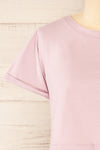 Mekenikon Cropped T-Shirt w/ Twisted Back | La petite garçonne front close-up