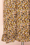 Melanie V-Neck Floral Midi Dress w/ Short Sleeves | Boutique 1861 bottom